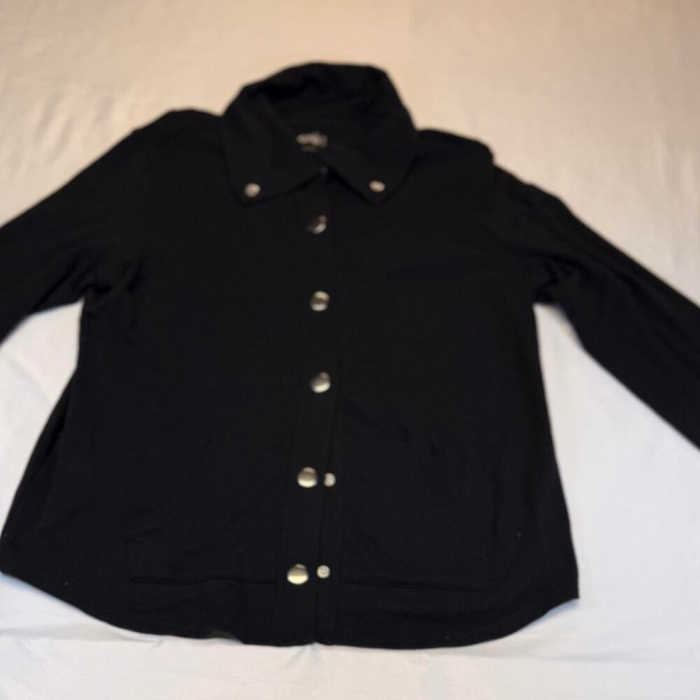 Black button up shirt with a